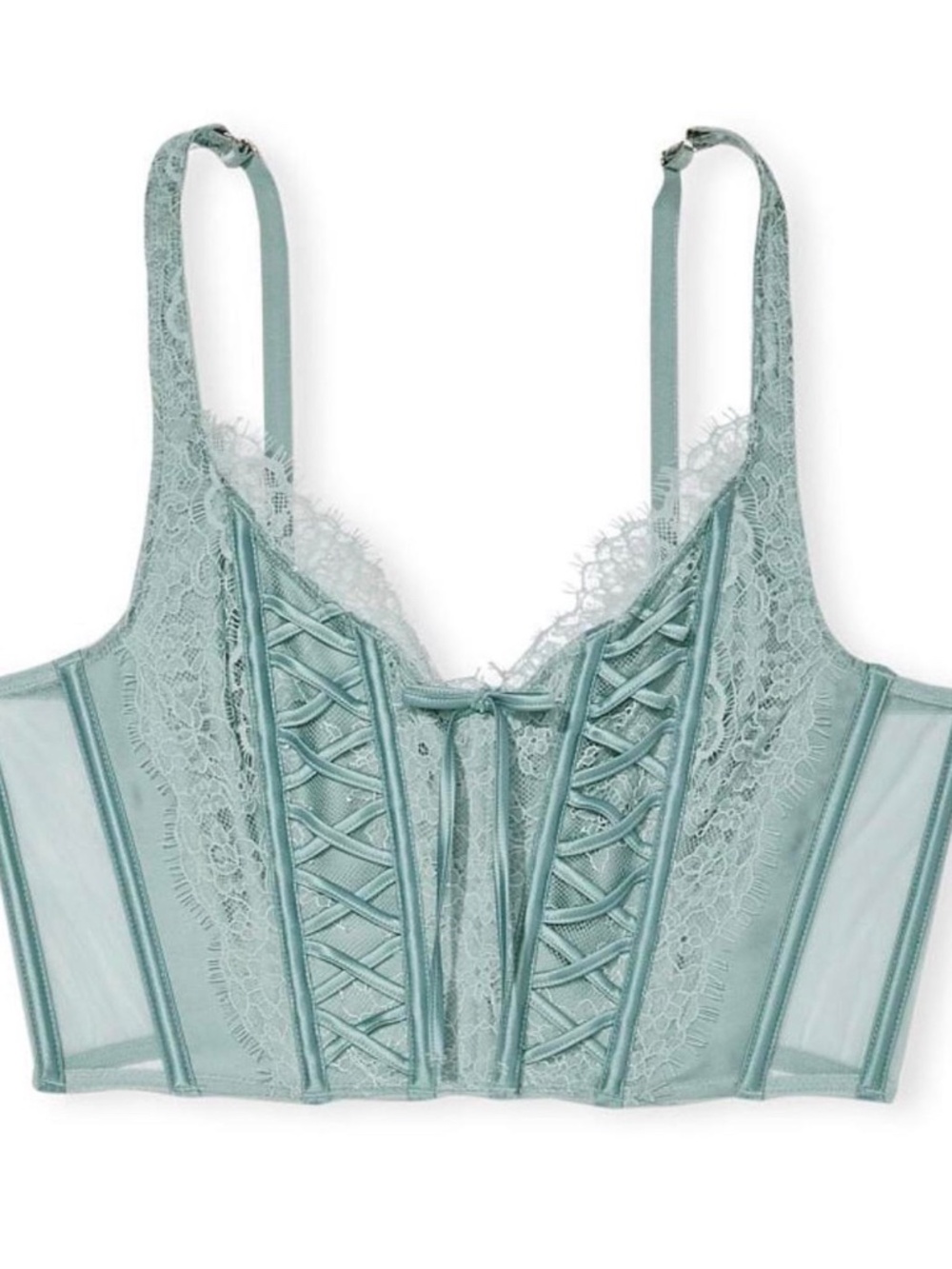 NWT Victoria's Secret Dream Angels Corset Top - Sage Bustier Size S